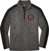 Palmyra Black Knights Youth PosiCharge  Electric Heather Colorblock 1/4-Zip Pullover